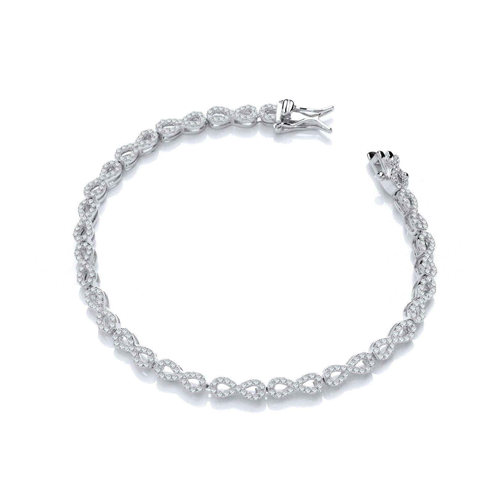 Infinity Tennis Silver Cubic Zirconia Bracelet - Fine Bracelet - Certified Authentic – Luxury Jewellery by Imperial Ti